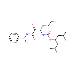 CCCC[C@H](NC(=O)OC(CC(C)C)CC(C)C)C(=O)C(=O)N[C@H](C)c1ccccc1 ZINC000013589446