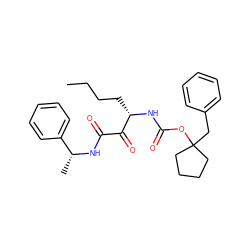 CCCC[C@H](NC(=O)OC1(Cc2ccccc2)CCCC1)C(=O)C(=O)N[C@H](C)c1ccccc1 ZINC000028384772