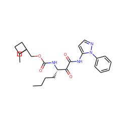 CCCC[C@H](NC(=O)OCC1(CC)CCC1)C(=O)C(=O)Nc1ccnn1-c1ccccc1 ZINC000013583846