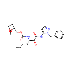 CCCC[C@H](NC(=O)OCC1(CC)CCC1)C(=O)C(=O)Nc1ccnn1Cc1ccccc1 ZINC000013583829