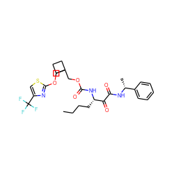 CCCC[C@H](NC(=O)OCC1(COc2nc(C(F)(F)F)cs2)CCC1)C(=O)C(=O)N[C@H](C)c1ccccc1 ZINC000028458655