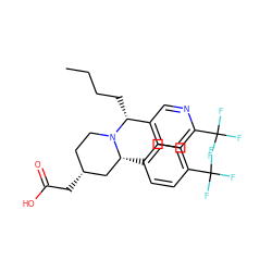 CCCC[C@H](c1ccc(C(F)(F)F)nc1)N1CC[C@@H](CC(=O)O)C[C@H]1c1ccc(C(F)(F)F)cc1 ZINC000045357013