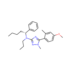 CCCC[C@H](c1ccccc1)N(CCC)c1nc(-c2ccc(OC)cc2C)n(C)n1 ZINC000013610711