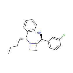 CCCC[C@H](c1ccccc1)N1CC[C@H]1[C@@H](N)c1cccc(Cl)c1 ZINC000022941617