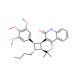 CCCC[C@H]1[C@H]2[C@H](c3c(c4ccccc4[nH]c3=O)OC2(C)C)[C@@H]1c1cc(OC)c(OC)c(OC)c1 ZINC000169334529