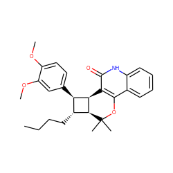 CCCC[C@H]1[C@H]2[C@H](c3c(c4ccccc4[nH]c3=O)OC2(C)C)[C@@H]1c1ccc(OC)c(OC)c1 ZINC000169334531