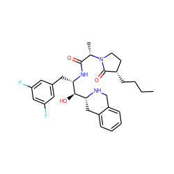 CCCC[C@H]1CCN([C@@H](C)C(=O)N[C@@H](Cc2cc(F)cc(F)c2)[C@H](O)[C@H]2Cc3ccccc3CN2)C1=O ZINC000073167130