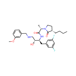 CCCC[C@H]1CCN([C@@H](C)C(=O)N[C@@H](Cc2cc(F)cc(F)c2)[C@H](O)CNCc2cccc(OC)c2)C1=O ZINC000073167891