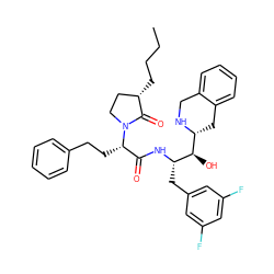 CCCC[C@H]1CCN([C@@H](CCc2ccccc2)C(=O)N[C@@H](Cc2cc(F)cc(F)c2)[C@H](O)[C@H]2Cc3ccccc3CN2)C1=O ZINC000073157008