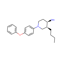 CCCC[C@H]1CN(c2ccc(Oc3ccccc3)cc2)CC[C@H]1N ZINC000028821794