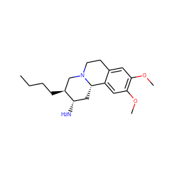 CCCC[C@H]1CN2CCc3cc(OC)c(OC)cc3[C@@H]2C[C@@H]1N ZINC000028821785