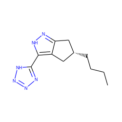 CCCC[C@H]1Cc2n[nH]c(-c3nnn[nH]3)c2C1 ZINC000036373548