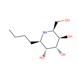 CCCC[C@H]1N[C@@H](CO)[C@@H](O)[C@H](O)[C@@H]1O ZINC000058655271