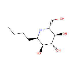 CCCC[C@H]1N[C@H](CO)[C@@H](O)[C@H](O)[C@H]1O ZINC000014967770