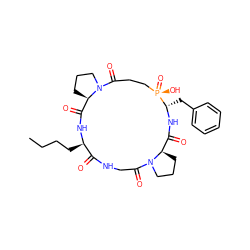 CCCC[C@H]1NC(=O)[C@H]2CCCN2C(=O)CC[P@@](=O)(O)[C@H](Cc2ccccc2)NC(=O)[C@H]2CCCN2C(=O)CNC1=O ZINC000095613294