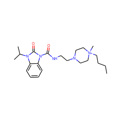 CCCC[N+]1(C)CCN(CCNC(=O)n2c(=O)n(C(C)C)c3ccccc32)CC1 ZINC000013799447