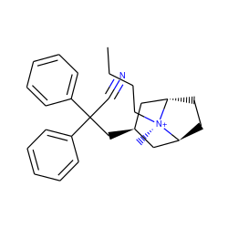 CCCC[N@+]1(C)[C@H]2CC[C@H]1C[C@H](CC(C#N)(c1ccccc1)c1ccccc1)C2 ZINC000299816618