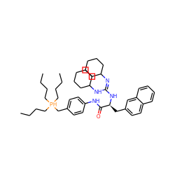 CCCC[PH](CCCC)(CCCC)Cc1ccc(NC(=O)[C@H](Cc2ccc3ccccc3c2)N/C(=N/C2CCCCC2)NC2CCCCC2)cc1 ZINC000049803875