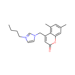 CCCC[n+]1ccn(Cc2cc(=O)oc3cc(C)cc(C)c23)c1 ZINC000653690500