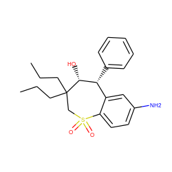 CCCC1(CCC)CS(=O)(=O)c2ccc(N)cc2[C@@H](c2ccccc2)[C@H]1O ZINC000013672976