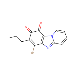 CCCC1=C(Br)c2nc3ccccn3c2C(=O)C1=O ZINC000103274553