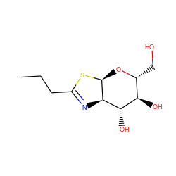 CCCC1=N[C@H]2[C@H](O[C@H](CO)[C@@H](O)[C@@H]2O)S1 ZINC000016052203