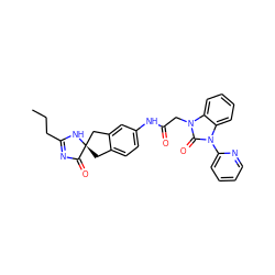 CCCC1=NC(=O)[C@]2(Cc3ccc(NC(=O)Cn4c(=O)n(-c5ccccn5)c5ccccc54)cc3C2)N1 ZINC000096175858