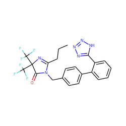 CCCC1=NC(C(F)(F)F)(C(F)(F)F)C(=O)N1Cc1ccc(-c2ccccc2-c2nnn[nH]2)cc1 ZINC000029312934