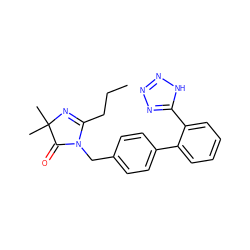 CCCC1=NC(C)(C)C(=O)N1Cc1ccc(-c2ccccc2-c2nnn[nH]2)cc1 ZINC000029312351