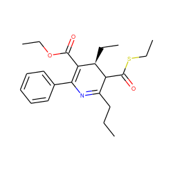 CCCC1=NC(c2ccccc2)=C(C(=O)OCC)[C@@H](CC)C1C(=O)SCC ZINC000026957991