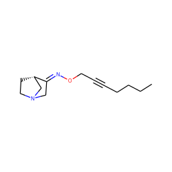 CCCCC#CCO/N=C1\CN2CC[C@H]1C2 ZINC000027901207