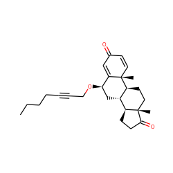 CCCCC#CCO[C@@H]1C[C@@H]2[C@H](CC[C@]3(C)C(=O)CC[C@@H]23)[C@@]2(C)C=CC(=O)C=C12 ZINC000095574489