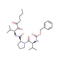 CCCCC(=O)C(=O)[C@@H](NC(=O)[C@@H]1CCCN1C(=O)[C@@H](NC(=O)OCc1ccccc1)C(C)C)C(C)C ZINC000013527995