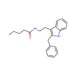 CCCCC(=O)NCCc1c(Cc2ccccc2)[nH]c2ccccc12 ZINC000002581407