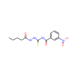 CCCCC(=O)NNC(=S)NC(=O)c1cccc([N+](=O)[O-])c1 ZINC000002064468