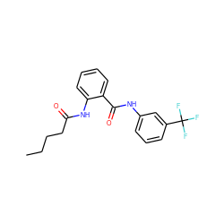 CCCCC(=O)Nc1ccccc1C(=O)Nc1cccc(C(F)(F)F)c1 ZINC000199853000