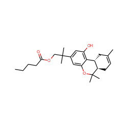 CCCCC(=O)OCC(C)(C)c1cc(O)c2c(c1)OC(C)(C)[C@@H]1CC=C(C)C[C@@H]21 ZINC000223584306