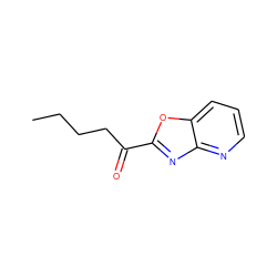 CCCCC(=O)c1nc2ncccc2o1 ZINC000029124753