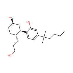 CCCCC(C)(C)c1ccc([C@@H]2C[C@H](O)CC[C@H]2CCCO)c(O)c1 ZINC001772584711