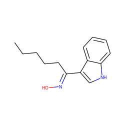 CCCCC/C(=N\O)c1c[nH]c2ccccc12 ZINC000100812700