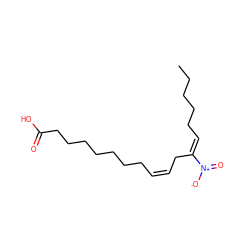 CCCCC/C=C(\C/C=C\CCCCCCCC(=O)O)[N+](=O)[O-] ZINC000004654988