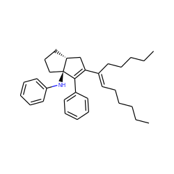 CCCCC/C=C(\CCCCC)C1=C(c2ccccc2)[C@]2(Nc3ccccc3)CCC[C@@H]2C1 ZINC000014978533