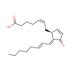 CCCCC/C=C/C=C1/C(=O)C=C[C@@H]1C/C=C\CCCC(=O)O ZINC000005972962