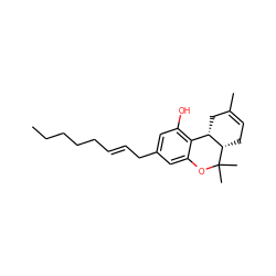 CCCCC/C=C/Cc1cc(O)c2c(c1)OC(C)(C)[C@H]1CC=C(C)C[C@@H]21 ZINC000027761664