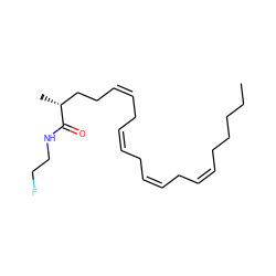 CCCCC/C=C\C/C=C\C/C=C\C/C=C\CC[C@@H](C)C(=O)NCCF ZINC000013766073