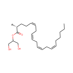 CCCCC/C=C\C/C=C\C/C=C\C/C=C\CC[C@@H](C)C(=O)OC(CO)CO ZINC000040763293