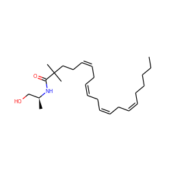 CCCCC/C=C\C/C=C\C/C=C\C/C=C\CCC(C)(C)C(=O)N[C@@H](C)CO ZINC000013761122