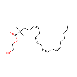 CCCCC/C=C\C/C=C\C/C=C\C/C=C\CCC(C)(C)C(=O)OCCO ZINC000013490260