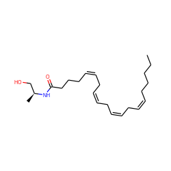 CCCCC/C=C\C/C=C\C/C=C\C/C=C\CCCC(=O)N[C@@H](C)CO ZINC000013737356