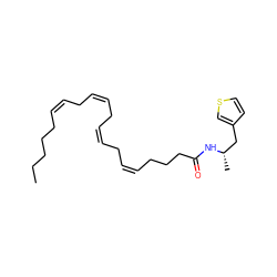 CCCCC/C=C\C/C=C\C/C=C\C/C=C\CCCC(=O)N[C@@H](C)Cc1ccsc1 ZINC000013517610